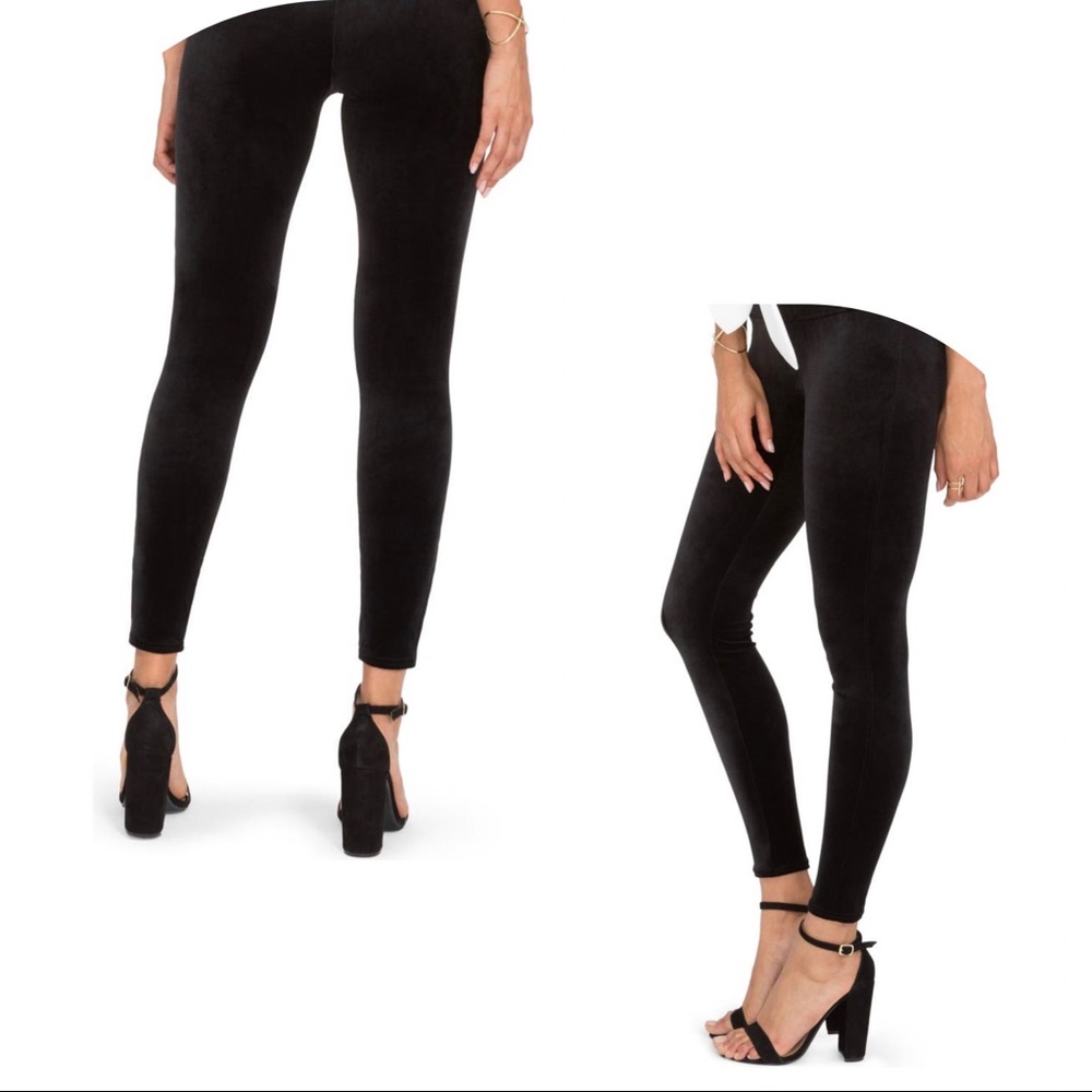 Spanx Velvet Leggings Medium Black